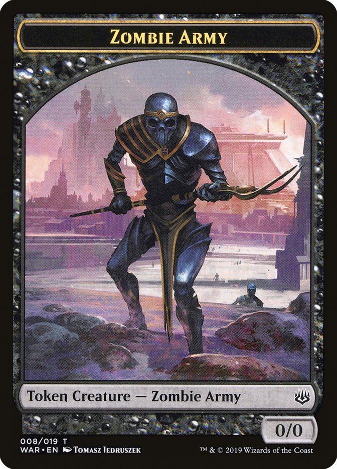 Zombie Army Token (008/019) [War of the Spark Tokens] MTG Single Magic: The Gathering    | Red Claw Gaming