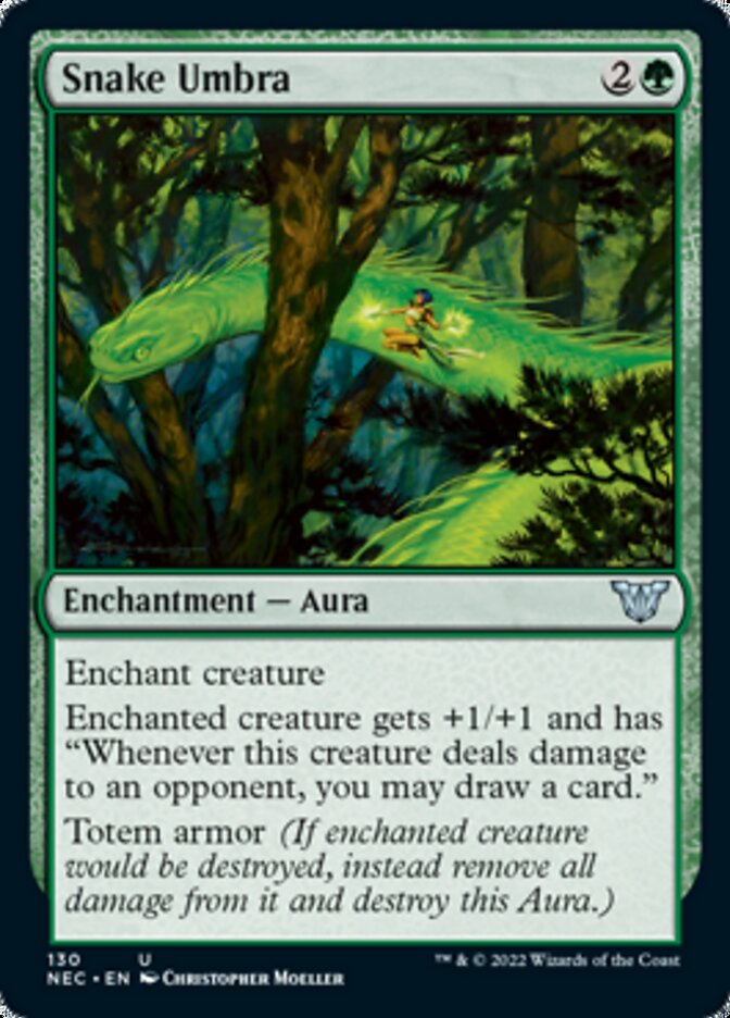 Snake Umbra [Kamigawa: Neon Dynasty Commander] MTG Single Magic: The Gathering    | Red Claw Gaming