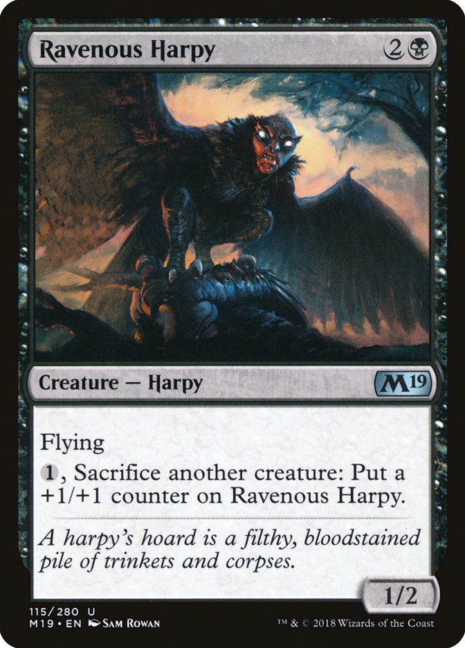 Ravenous Harpy [Core Set 2019] MTG Single Magic: The Gathering    | Red Claw Gaming