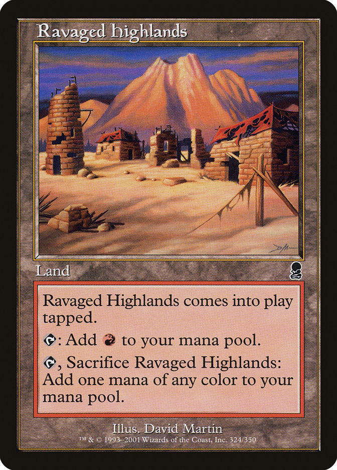 Ravaged Highlands [Odyssey] MTG Single Magic: The Gathering    | Red Claw Gaming