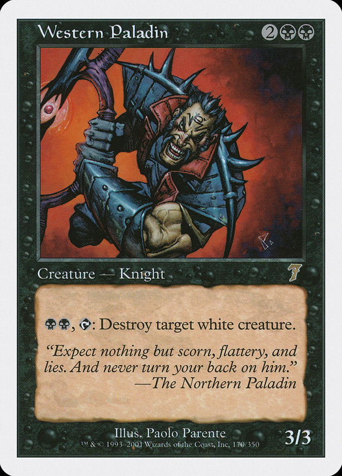 Western Paladin [Seventh Edition] MTG Single Magic: The Gathering    | Red Claw Gaming
