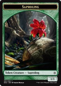 Saproling // Treasure (007) Double-Sided Token [Explorers of Ixalan Tokens] MTG Single Magic: The Gathering    | Red Claw Gaming