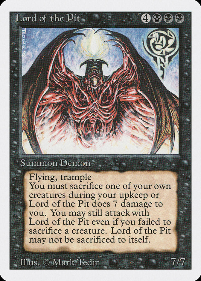 Lord of the Pit [Revised Edition] MTG Single Magic: The Gathering    | Red Claw Gaming