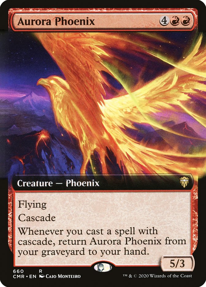 Aurora Phoenix (Extended Art) [Commander Legends] MTG Single Magic: The Gathering    | Red Claw Gaming