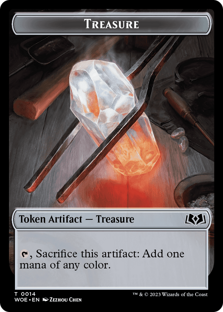 Treasure Token [Wilds of Eldraine Tokens] MTG Single Magic: The Gathering    | Red Claw Gaming