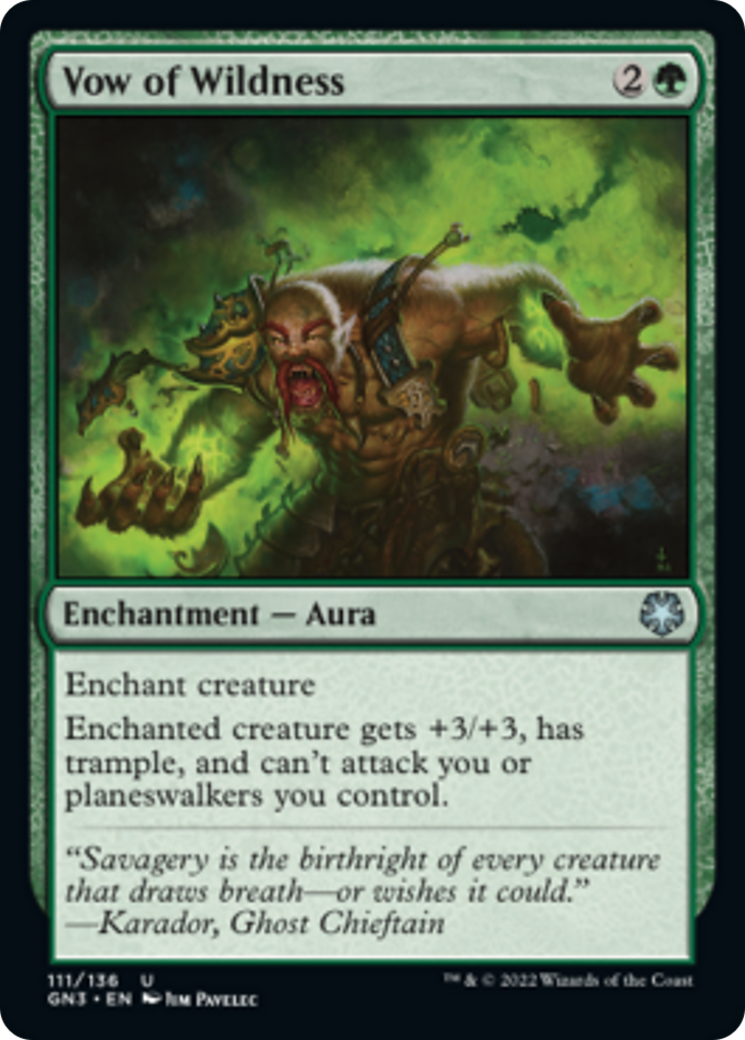 Vow of Wildness [Game Night: Free-for-All] MTG Single Magic: The Gathering    | Red Claw Gaming