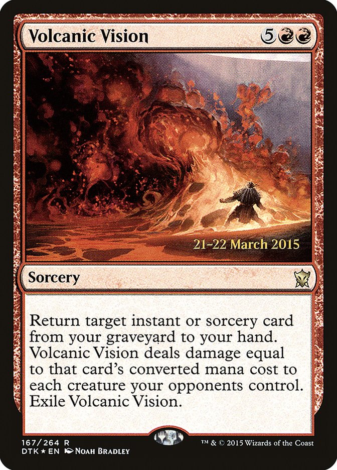 Volcanic Vision [Dragons of Tarkir Prerelease Promos] MTG Single Magic: The Gathering    | Red Claw Gaming