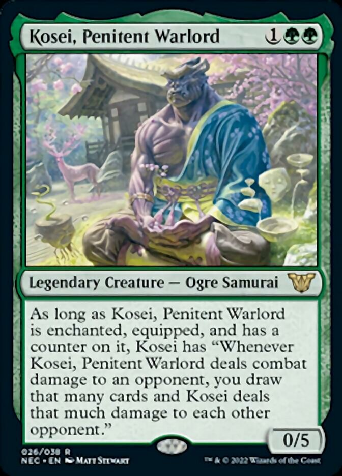 Kosei, Penitent Warlord [Kamigawa: Neon Dynasty Commander] MTG Single Magic: The Gathering    | Red Claw Gaming