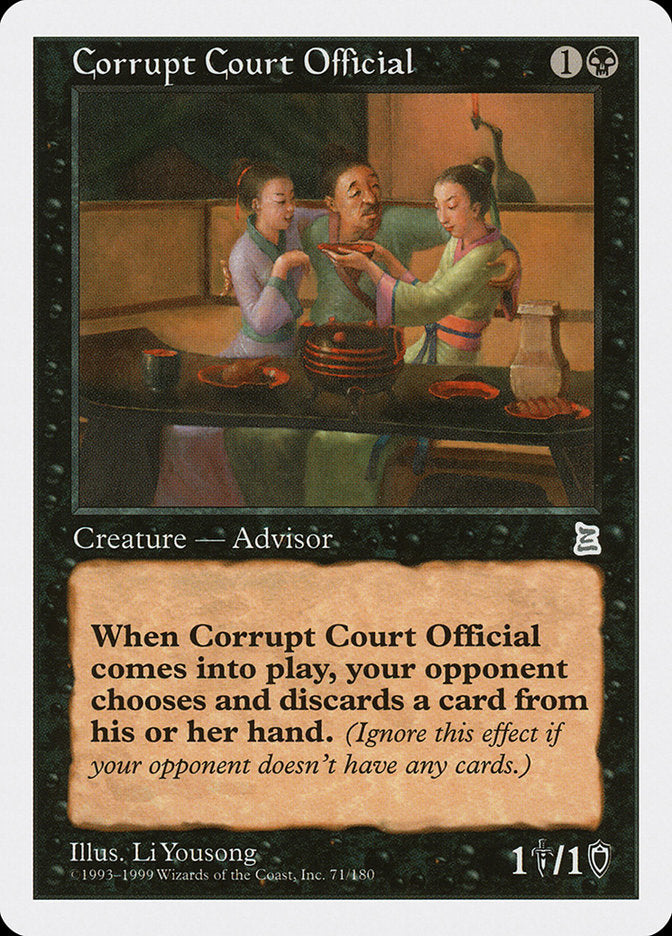 Corrupt Court Official [Portal Three Kingdoms] MTG Single Magic: The Gathering    | Red Claw Gaming