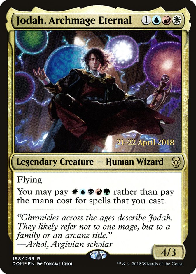 Jodah, Archmage Eternal [Dominaria Prerelease Promos] MTG Single Magic: The Gathering    | Red Claw Gaming