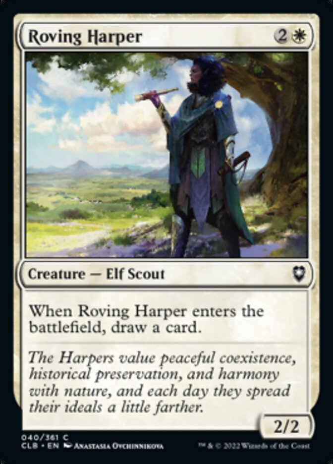 Roving Harper [Commander Legends: Battle for Baldur's Gate] MTG Single Magic: The Gathering    | Red Claw Gaming