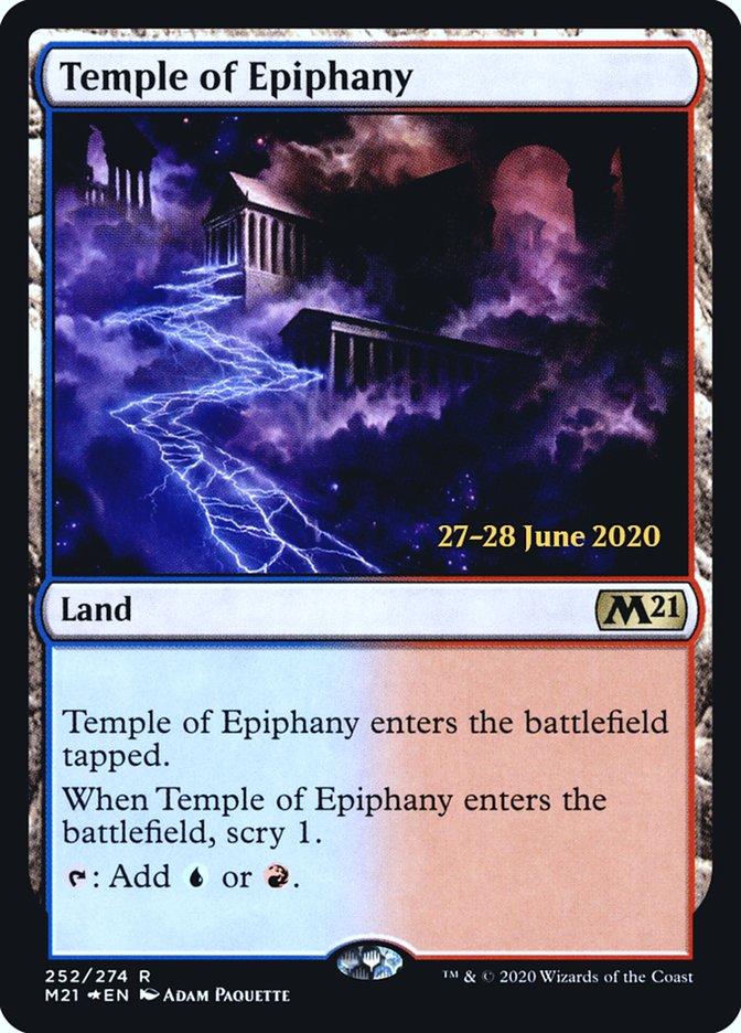 Temple of Epiphany [Core Set 2021 Prerelease Promos] MTG Single Magic: The Gathering    | Red Claw Gaming