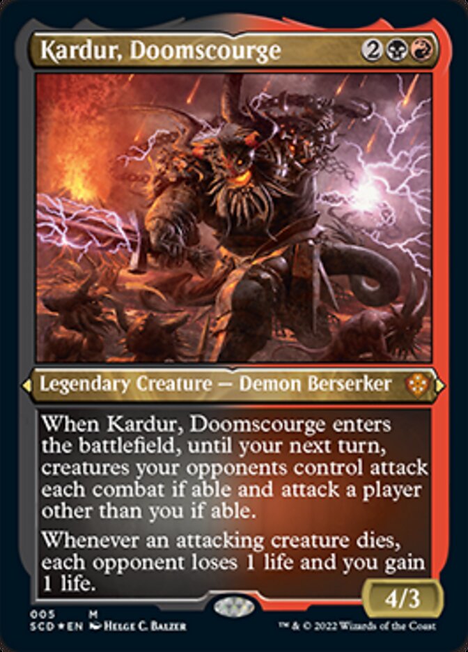 Kardur, Doomscourge (Foil Etched) [Starter Commander Decks] MTG Single Magic: The Gathering    | Red Claw Gaming