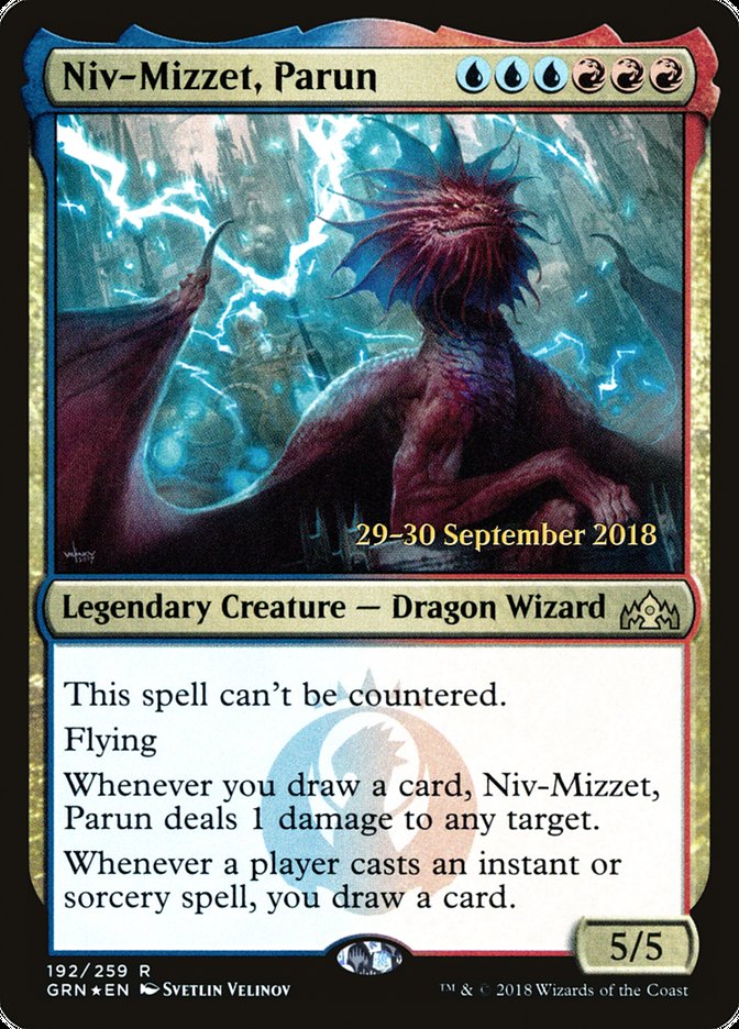 Niv-Mizzet, Parun [Guilds of Ravnica Prerelease Promos] MTG Single Magic: The Gathering    | Red Claw Gaming