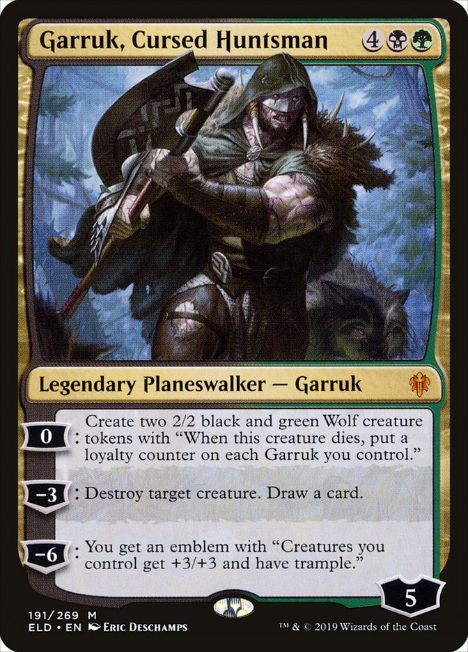 Garruk, Cursed Huntsman [Throne of Eldraine] MTG Single Magic: The Gathering    | Red Claw Gaming
