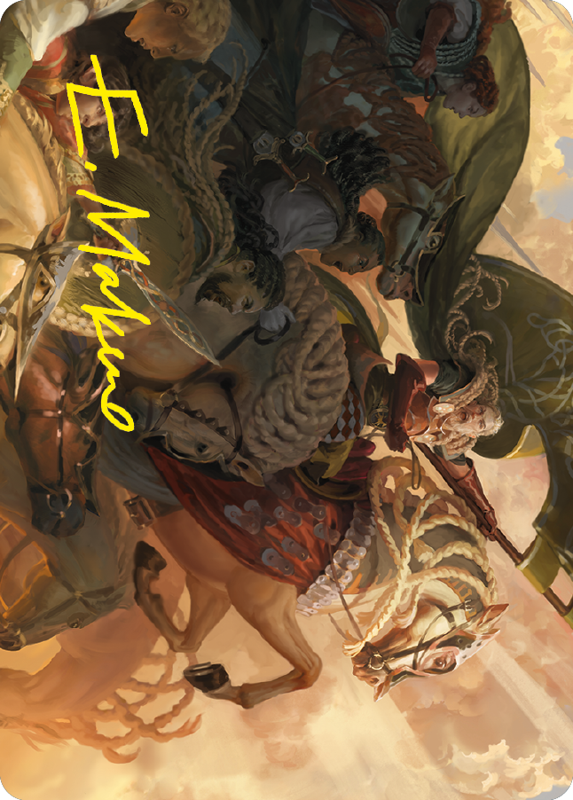Marshal's Anthem Art Card (Gold-Stamped Signature) [The Lord of the Rings: Tales of Middle-earth Art Series] MTG Single Magic: The Gathering    | Red Claw Gaming
