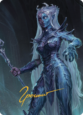 Mocking Doppelganger Art Card (Gold-Stamped Signature) [Commander Legends: Battle for Baldur's Gate Art Series] MTG Single Magic: The Gathering    | Red Claw Gaming