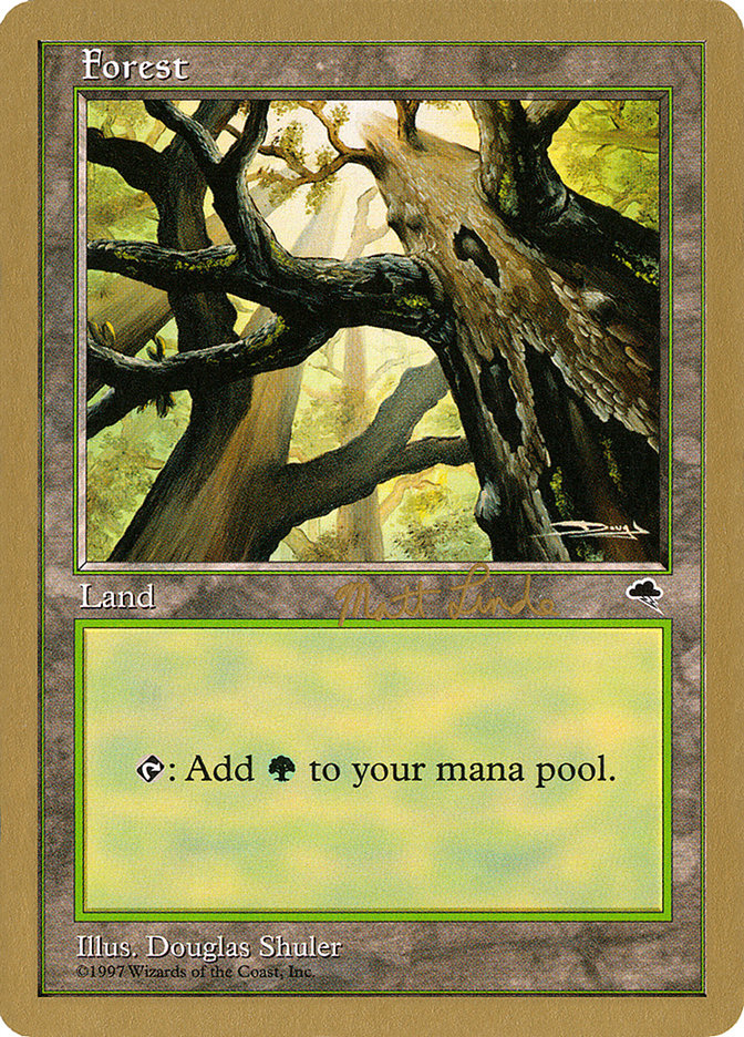 Forest (ml347a) (Matt Linde) [World Championship Decks 1999] MTG Single Magic: The Gathering    | Red Claw Gaming