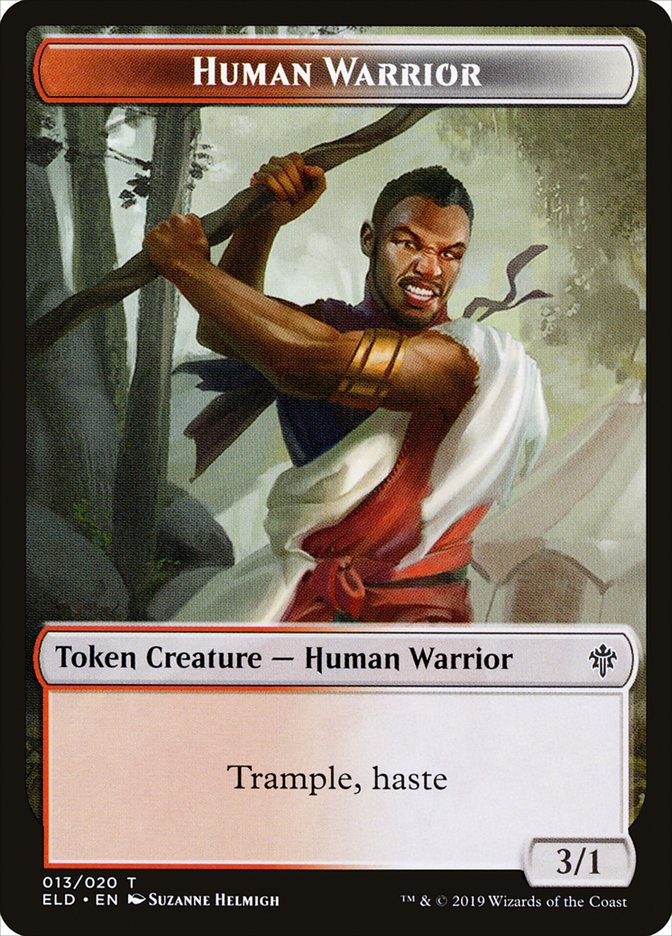 Human Warrior Token [Throne of Eldraine Tokens] MTG Single Magic: The Gathering    | Red Claw Gaming