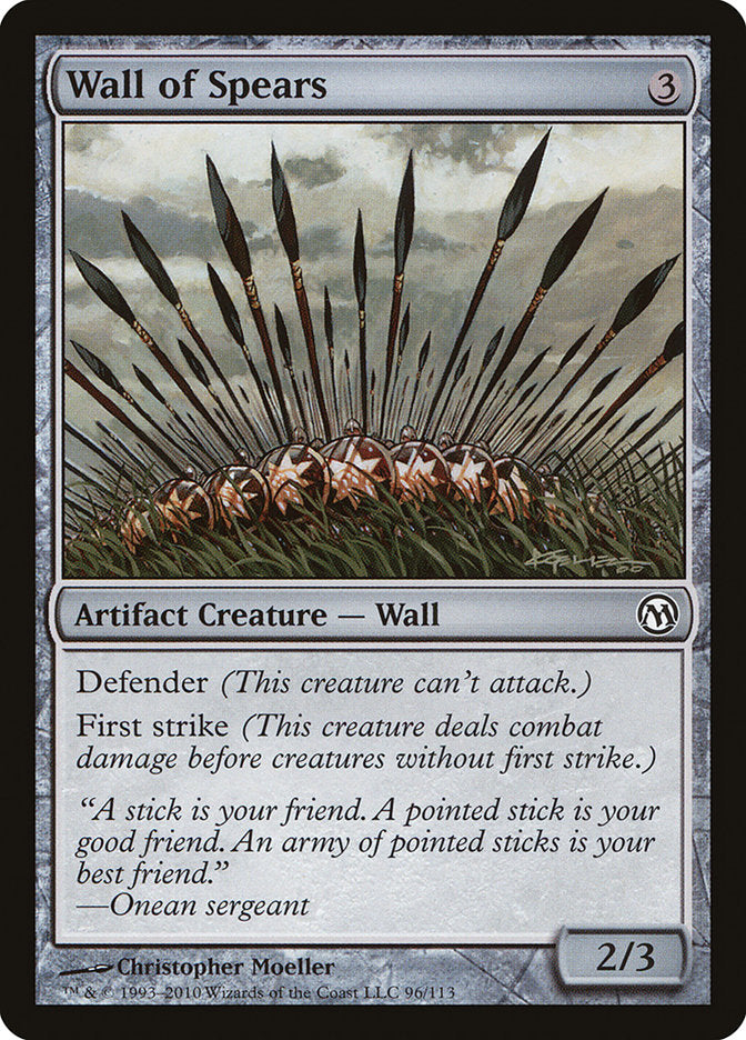 Wall of Spears [Duels of the Planeswalkers] MTG Single Magic: The Gathering    | Red Claw Gaming