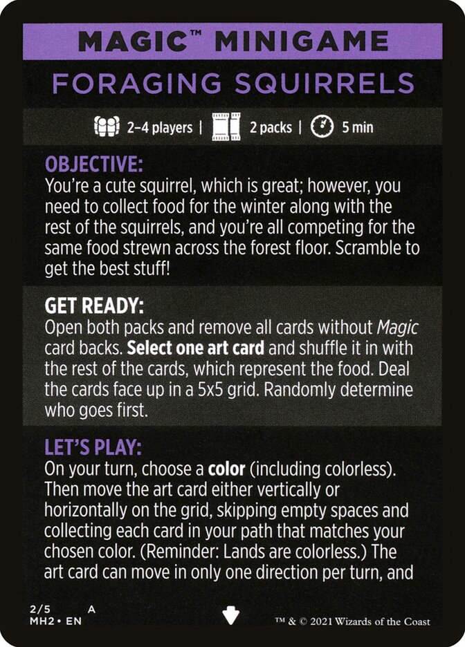 Foraging Squirrels (Magic Minigame) [Modern Horizons 2 Minigame] MTG Single Magic: The Gathering    | Red Claw Gaming