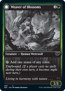 Weaver of Blossoms // Blossom-Clad Werewolf [Innistrad: Double Feature] MTG Single Magic: The Gathering    | Red Claw Gaming