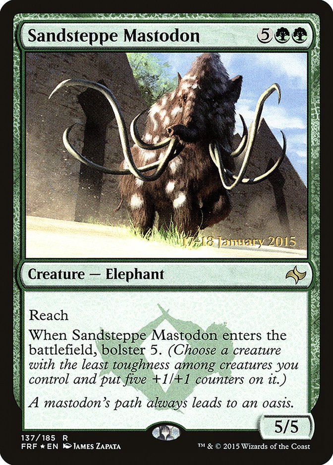 Sandsteppe Mastodon [Fate Reforged Prerelease Promos] MTG Single Magic: The Gathering    | Red Claw Gaming