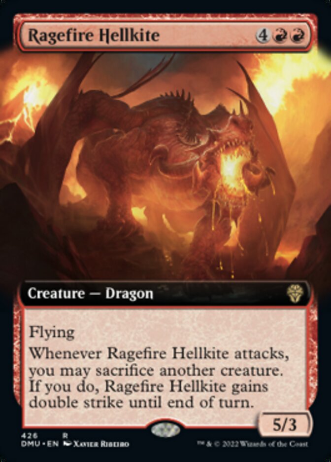 Ragefire Hellkite (Extended Art) [Dominaria United] MTG Single Magic: The Gathering    | Red Claw Gaming