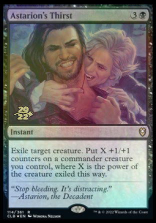Astarion's Thirst [Commander Legends: Battle for Baldur's Gate Prerelease Promos] MTG Single Magic: The Gathering    | Red Claw Gaming