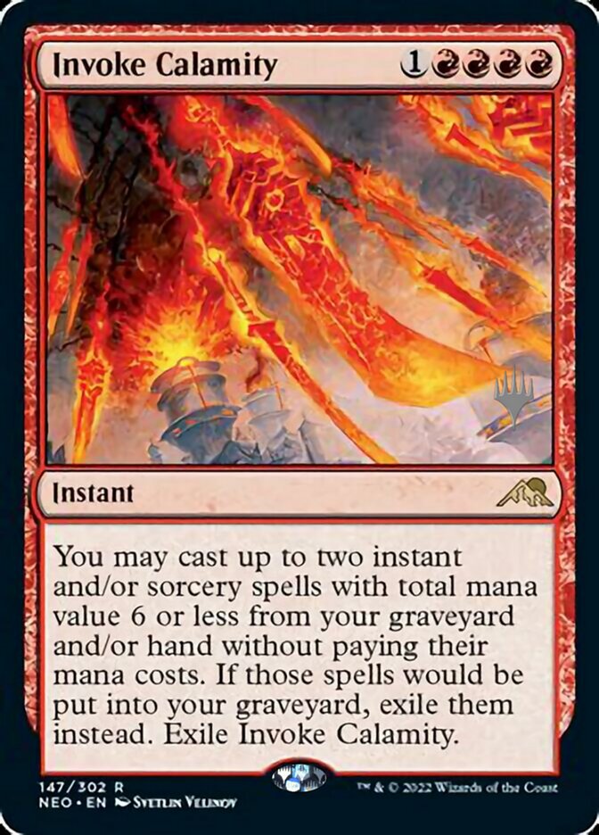 Invoke Calamity (Promo Pack) [Kamigawa: Neon Dynasty Promos] MTG Single Magic: The Gathering    | Red Claw Gaming