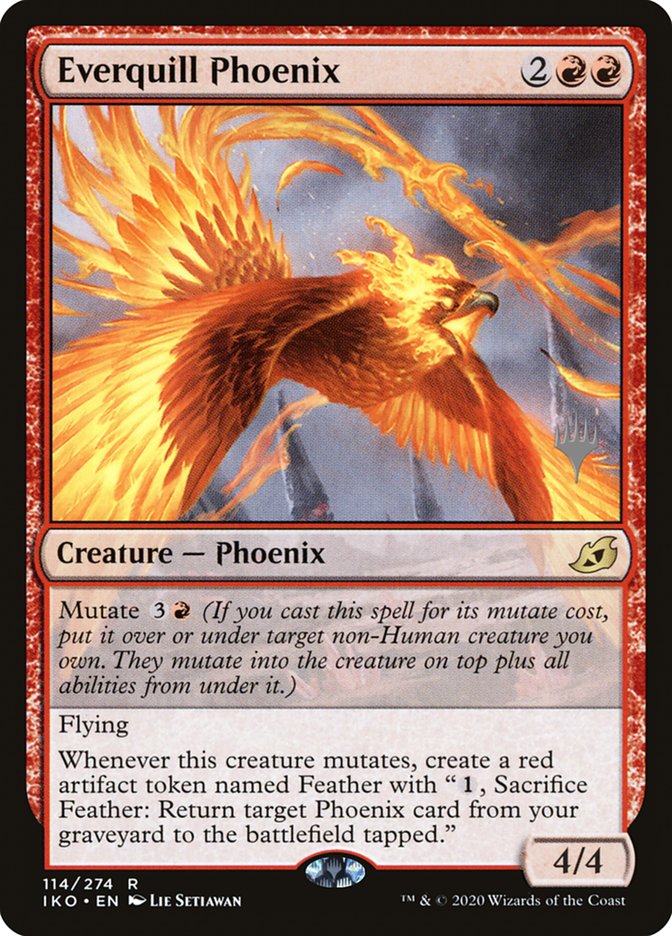 Everquill Phoenix (Promo Pack) [Ikoria: Lair of Behemoths Promos] MTG Single Magic: The Gathering    | Red Claw Gaming