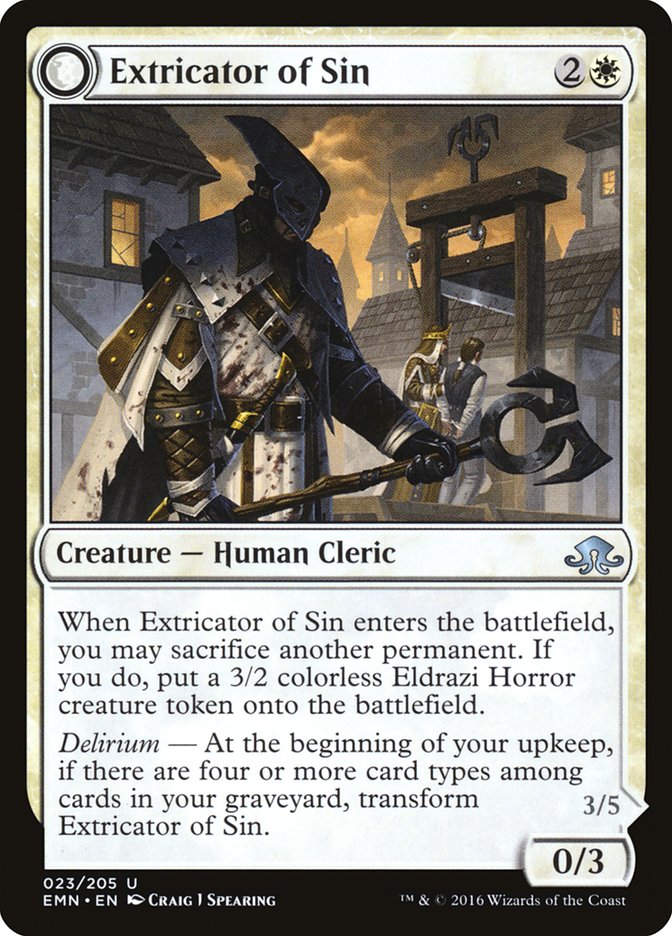 Extricator of Sin // Extricator of Flesh [Eldritch Moon] MTG Single Magic: The Gathering    | Red Claw Gaming