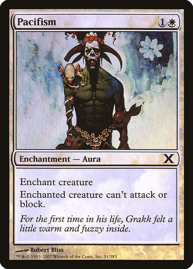 Pacifism (Premium Foil) [Tenth Edition] MTG Single Magic: The Gathering    | Red Claw Gaming