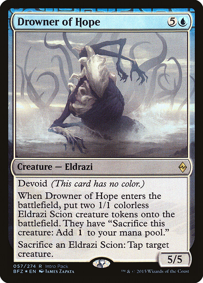 Drowner of Hope (Intro Pack) [Battle for Zendikar Promos] MTG Single Magic: The Gathering    | Red Claw Gaming