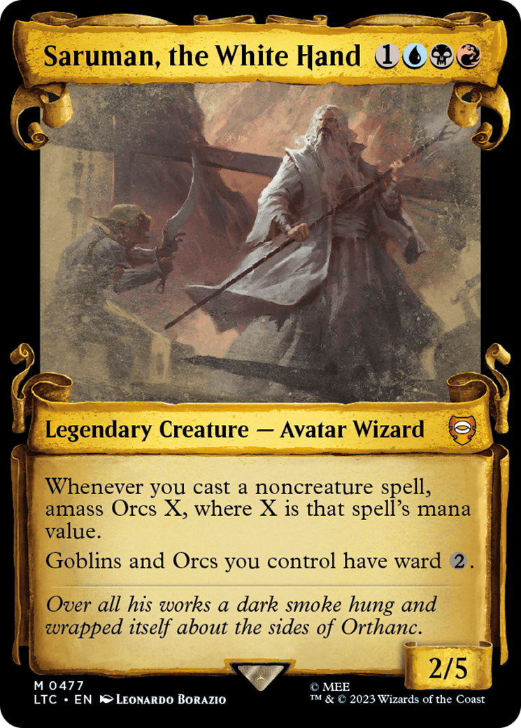 Saruman, the White Hand [The Lord of the Rings: Tales of Middle-Earth Commander Showcase Scrolls] MTG Single Magic: The Gathering    | Red Claw Gaming