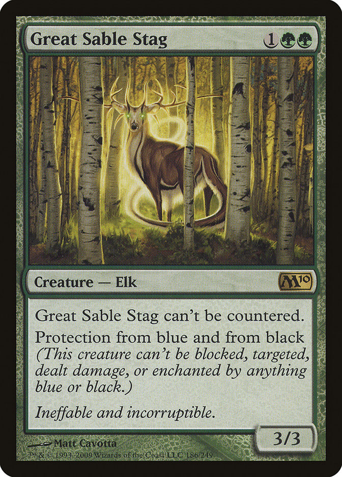 Great Sable Stag [Magic 2010] MTG Single Magic: The Gathering    | Red Claw Gaming