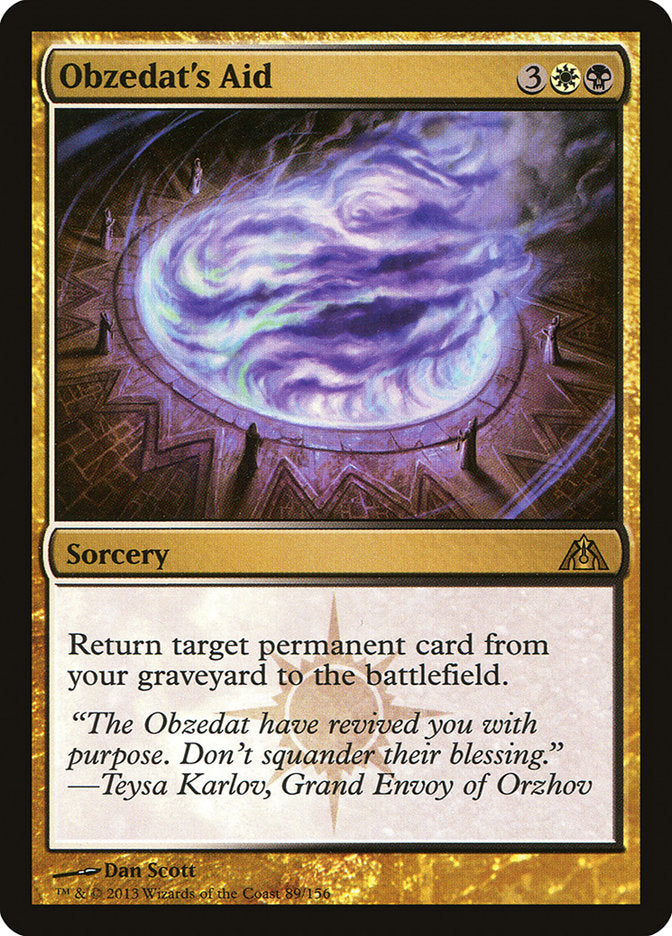 Obzedat's Aid [Dragon's Maze] MTG Single Magic: The Gathering    | Red Claw Gaming