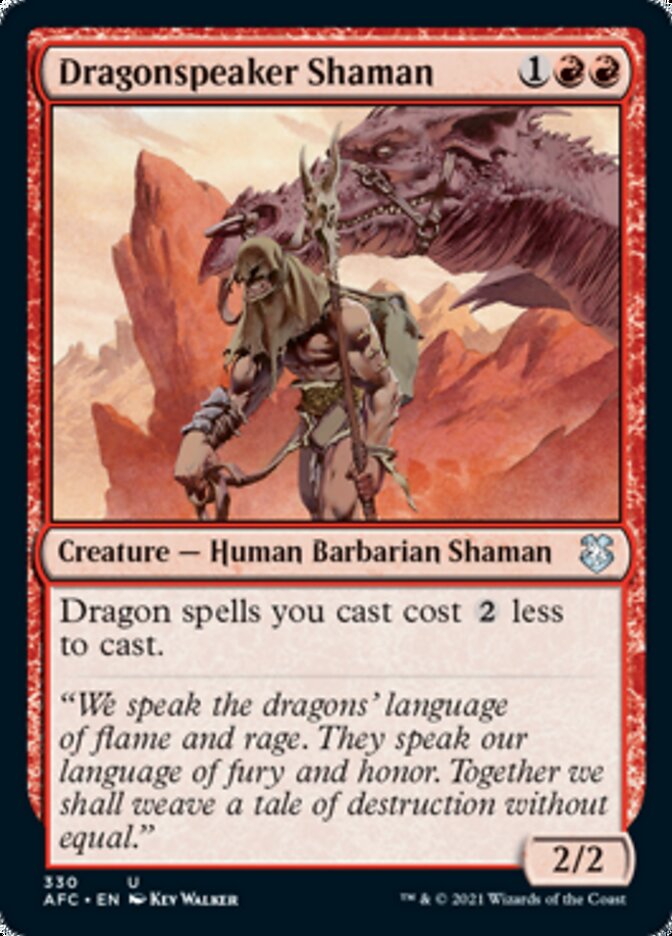 Dragonspeaker Shaman [Dungeons & Dragons: Adventures in the Forgotten Realms Commander] MTG Single Magic: The Gathering    | Red Claw Gaming