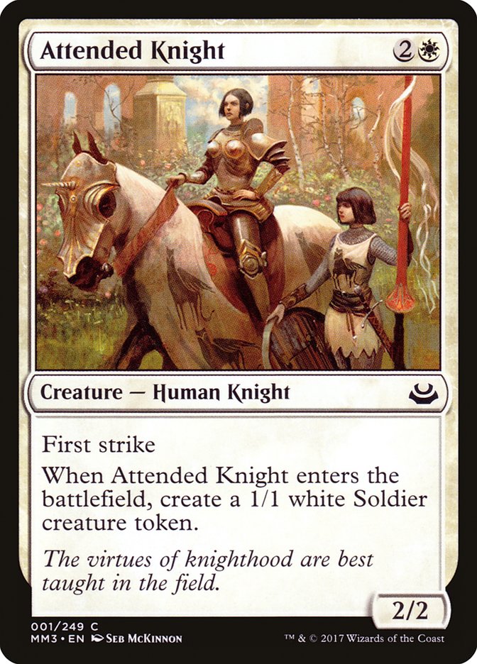 Attended Knight [Modern Masters 2017] MTG Single Magic: The Gathering    | Red Claw Gaming