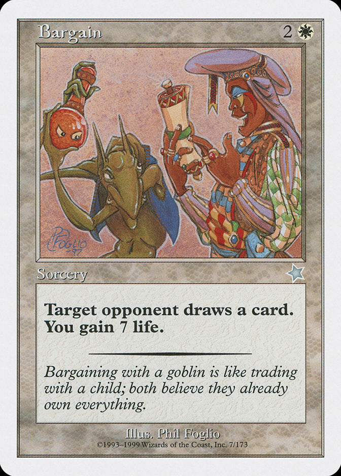 Bargain [Starter 1999] MTG Single Magic: The Gathering    | Red Claw Gaming