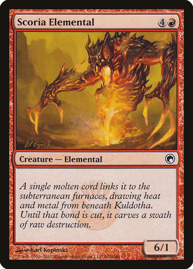 Scoria Elemental [Scars of Mirrodin] MTG Single Magic: The Gathering    | Red Claw Gaming
