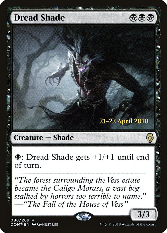 Dread Shade [Dominaria Prerelease Promos] MTG Single Magic: The Gathering    | Red Claw Gaming