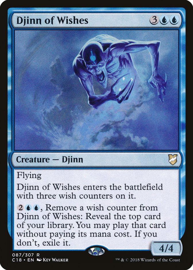 Djinn of Wishes [Commander 2018] MTG Single Magic: The Gathering    | Red Claw Gaming