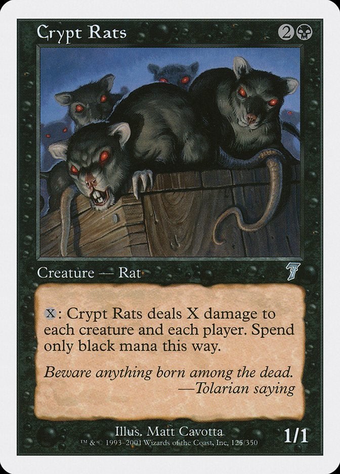Crypt Rats [Seventh Edition] MTG Single Magic: The Gathering    | Red Claw Gaming
