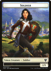 Elemental (003) // Soldier Double-Sided Token [Commander 2020 Tokens] MTG Single Magic: The Gathering    | Red Claw Gaming