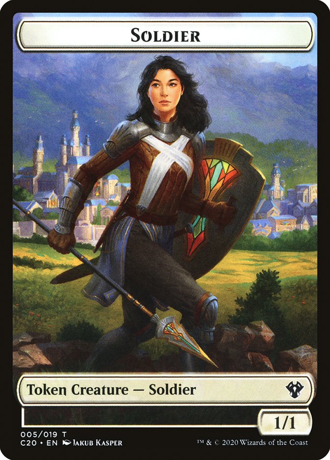 Human Soldier (005) // Drake Double-Sided Token [Commander 2020 Tokens] MTG Single Magic: The Gathering    | Red Claw Gaming