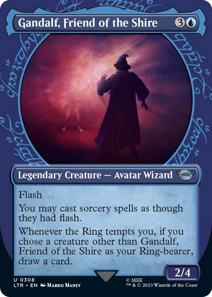 Gandalf, Friend of the Shire (Showcase Ring Frame) [The Lord of the Rings: Tales of Middle-Earth] MTG Single Magic: The Gathering    | Red Claw Gaming