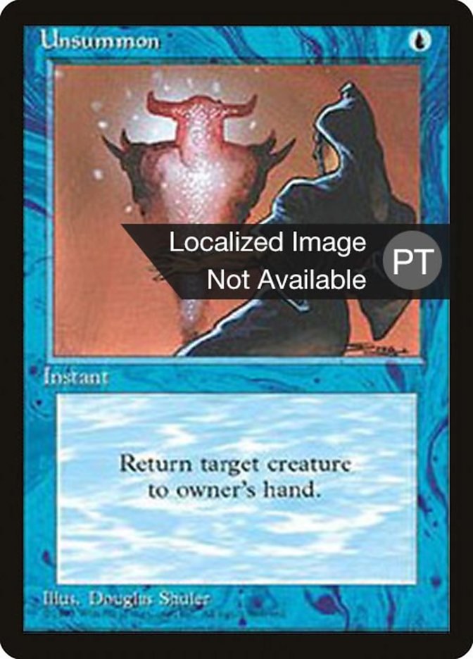 Unsummon [Fourth Edition (Foreign Black Border)] MTG Single Magic: The Gathering    | Red Claw Gaming