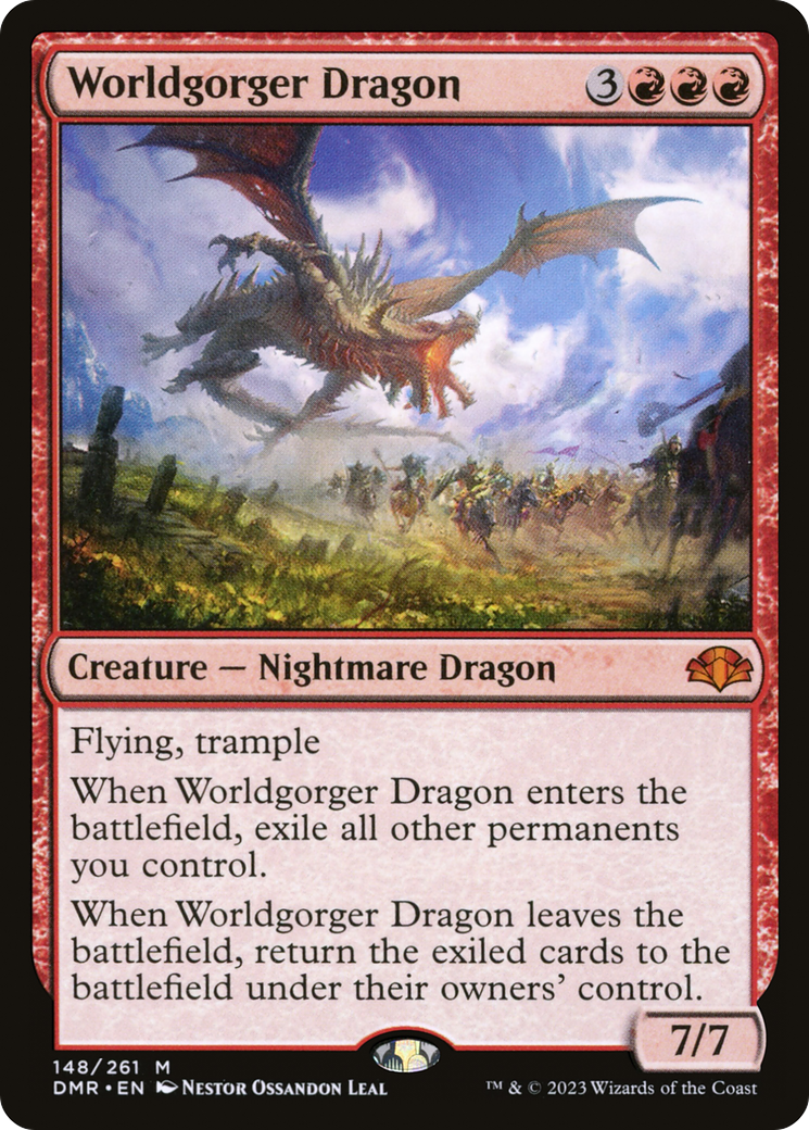 Worldgorger Dragon [Dominaria Remastered] MTG Single Magic: The Gathering    | Red Claw Gaming