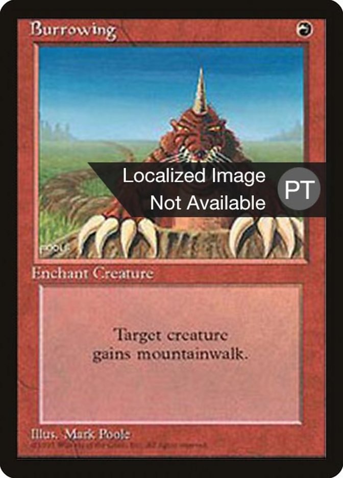 Burrowing [Fourth Edition (Foreign Black Border)] MTG Single Magic: The Gathering    | Red Claw Gaming